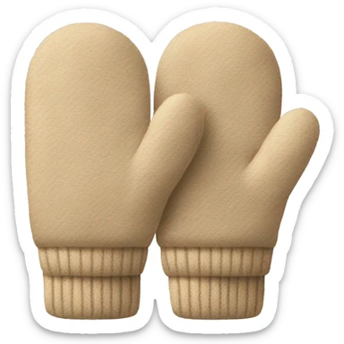 Beige mittens sticker