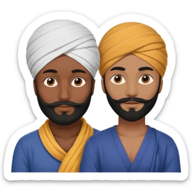 Sikh man with a Venetian man friend sticker