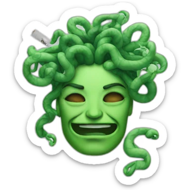 Medusa smoking equos sticker
