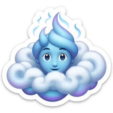 genie with smoke. sticker