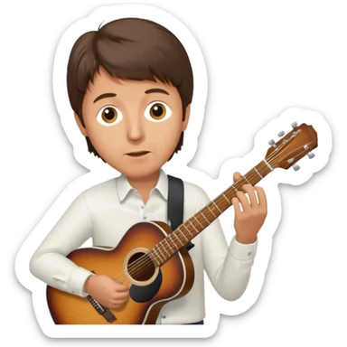 Paul McCartney playing guitar sticker