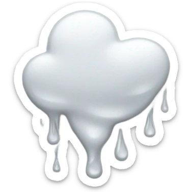 White sweat drops sticker