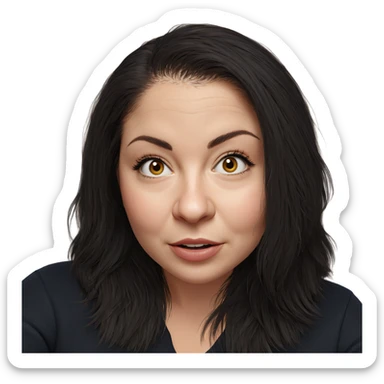 realistic portrait of girl sticker