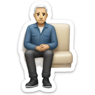 Man waiting forever and almost passing out  sticker