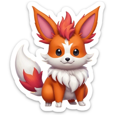 Teddiursa-Minccino-Flareon-Braixen-fusion  sticker