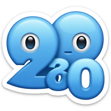 " 2026" text blue  sticker