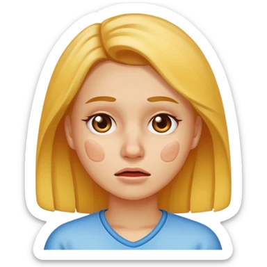 woman with acne face sticker