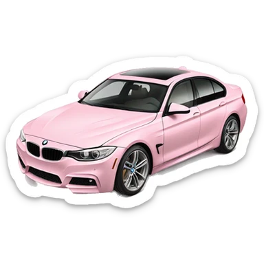 Pastel Pink BMW  sticker