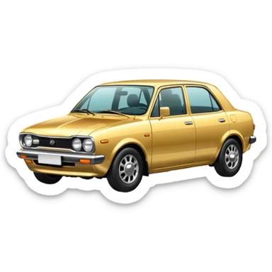 Golden Corolla car emoji sticker