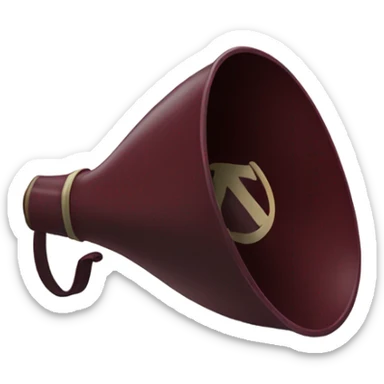 Maroon cowbell with the word state sticker