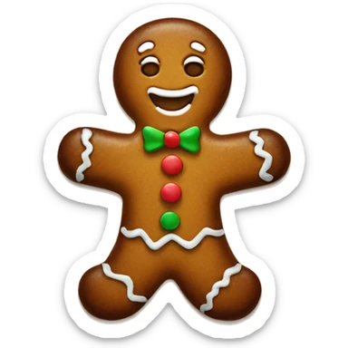 gingerbread man sticker