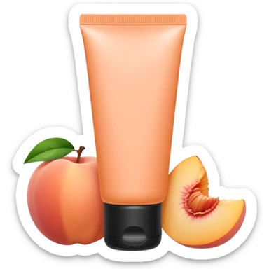 solid color light peach plain skincare tube sticker