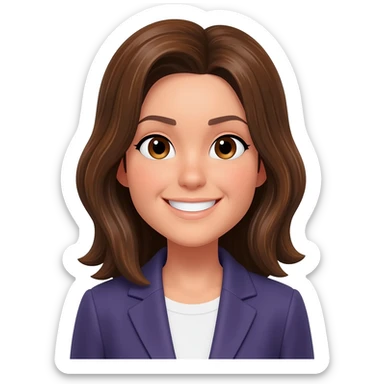 20-something confident smile woman sticker