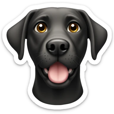 Black labrador dog face  sticker