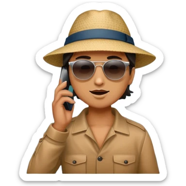 Stormy seas with mom calling sticker