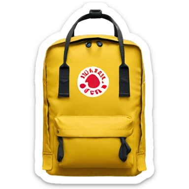 fjallraven kanken yellow backpack sticker