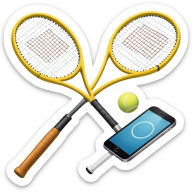 Téléphone raquette de tennis  sticker