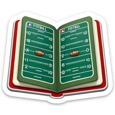 amercian football playbook  sticker