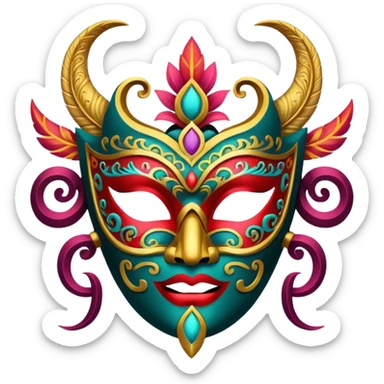 Festival themed Mask sticker