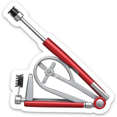 eyelash curler, open, minimal details sticker