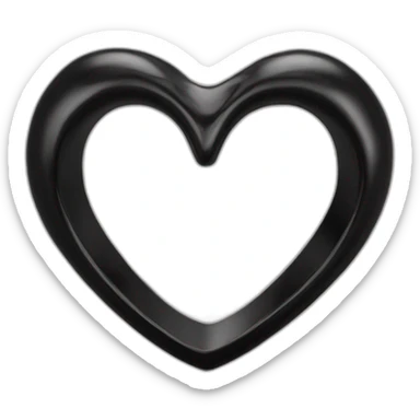 Anillo de corazon negro sticker