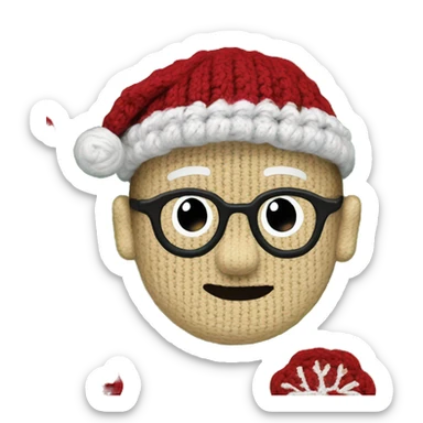  crochet christmas sweater sticker