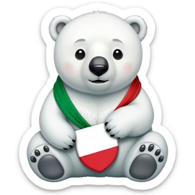 Italian polar bear sticker
