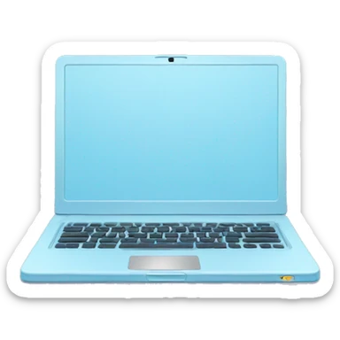 pastel blue laptop sticker