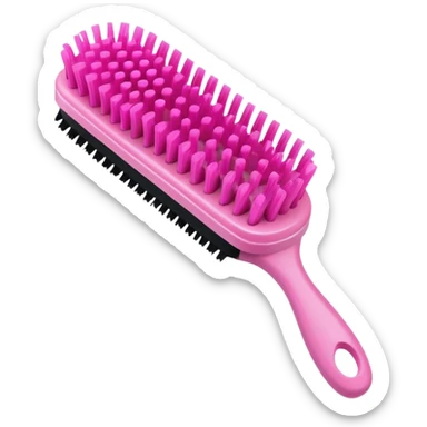 hair brush pink sticker