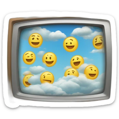TV with weather broadcast on it and made by DreamWorks and Pixar sticker