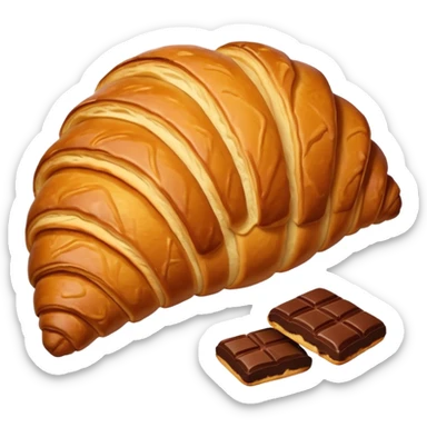 croissant chocolate sticker