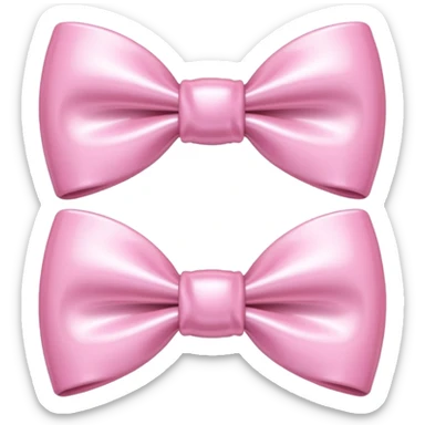 Pastel pink shiny realistic bows sticker