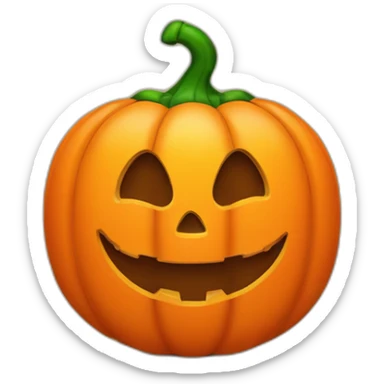 Orange Trick or treat bag with happy jack-o’-lantern face sticker