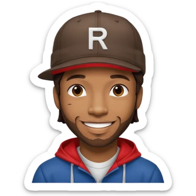 Redman Rapper with dark brown hair sticker