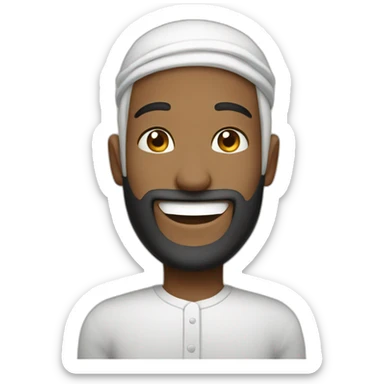 a happy muslim sticker