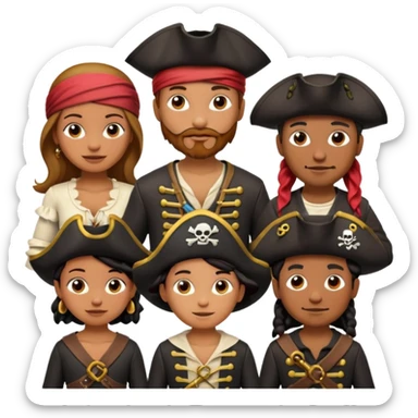 Creates a emoji for pirates family as a tag sticker