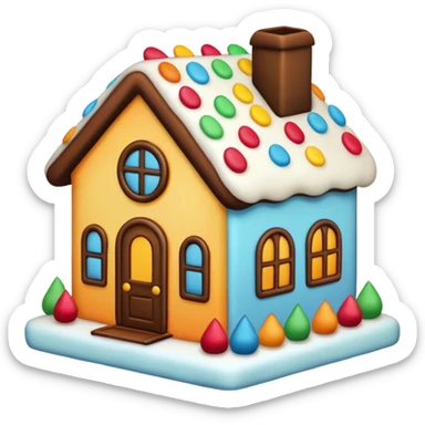 a house shaped cake sticker