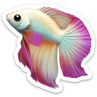 Over halfmoon Betta fish sticker