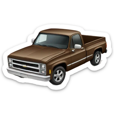 Chevy truck brown  sticker
