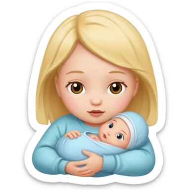Newborn baby girl  sticker