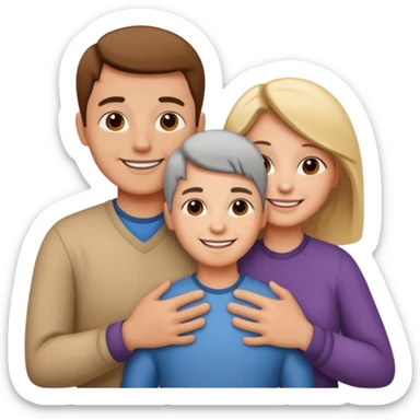 abrazar a mi papa mama sticker