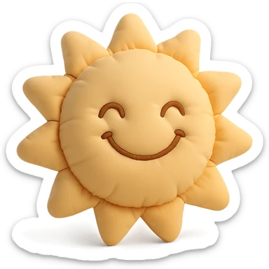 smiling sun sticker
