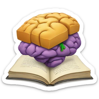 Book with brain sticker