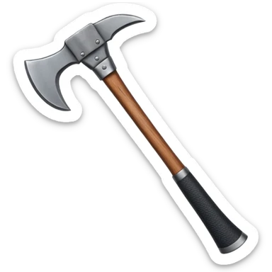 black metal snow climbing axe sticker