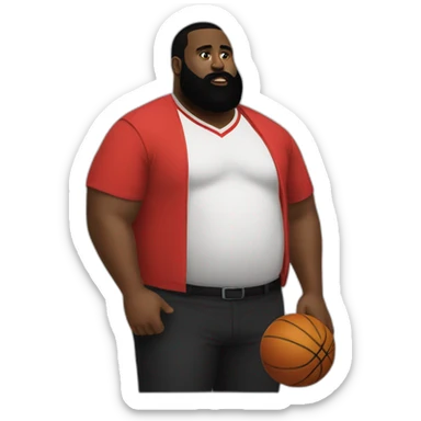 fat james harden sticker