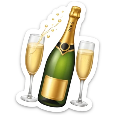 champagne sticker