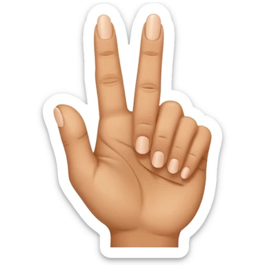 Its a meme in indai that is a hand gesture which middle finger is faced front and all finger is faced upward sticker
