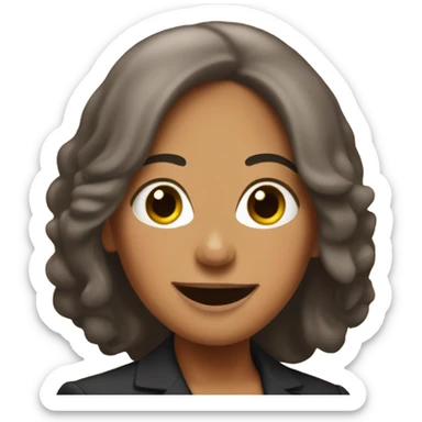 A emoji that looks like Kamala Harris  sticker