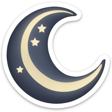 crescent moon phase sticker