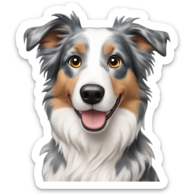 Blue merle border collie Welsh sheepdog mix sticker